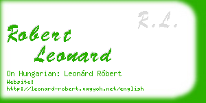 robert leonard business card